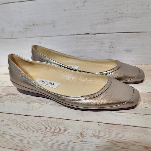 Jimmy Choo Metallic Flats EU 37 - Picture 12 of 12